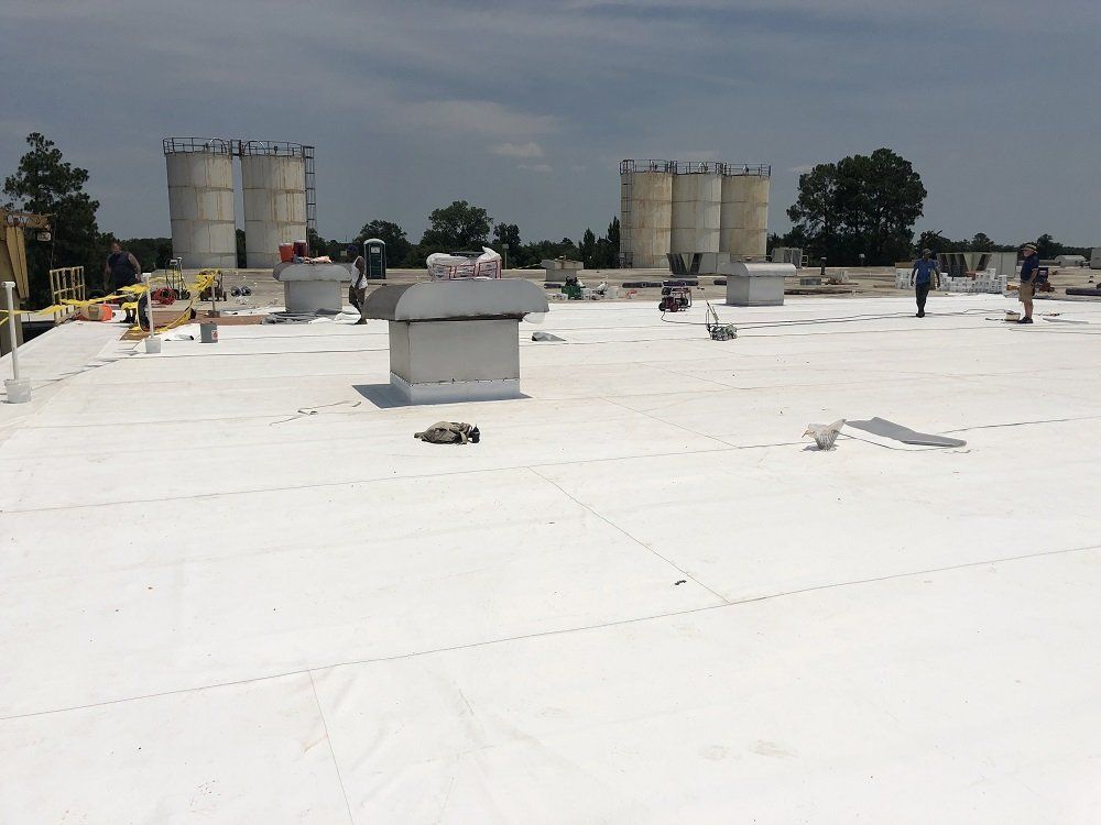 Building's Roof with Air Conditioning System — Shreveport, LA — Commercial & Industrial Services LLC