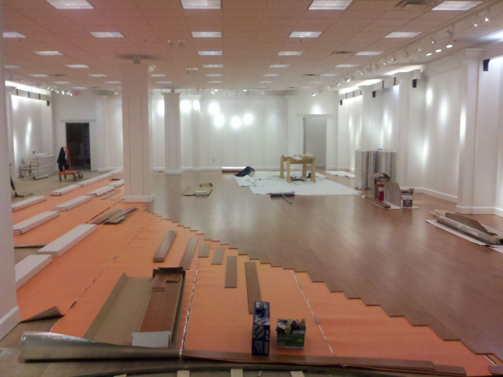 Installing Laminated Floor — Shreveport, LA — Commercial & Industrial Services LLC