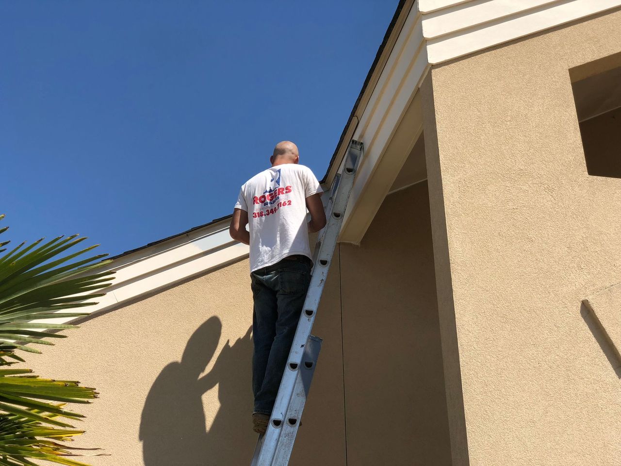 Painting the Wall with Color Blue — Shreveport, LA — Commercial & Industrial Services LLC