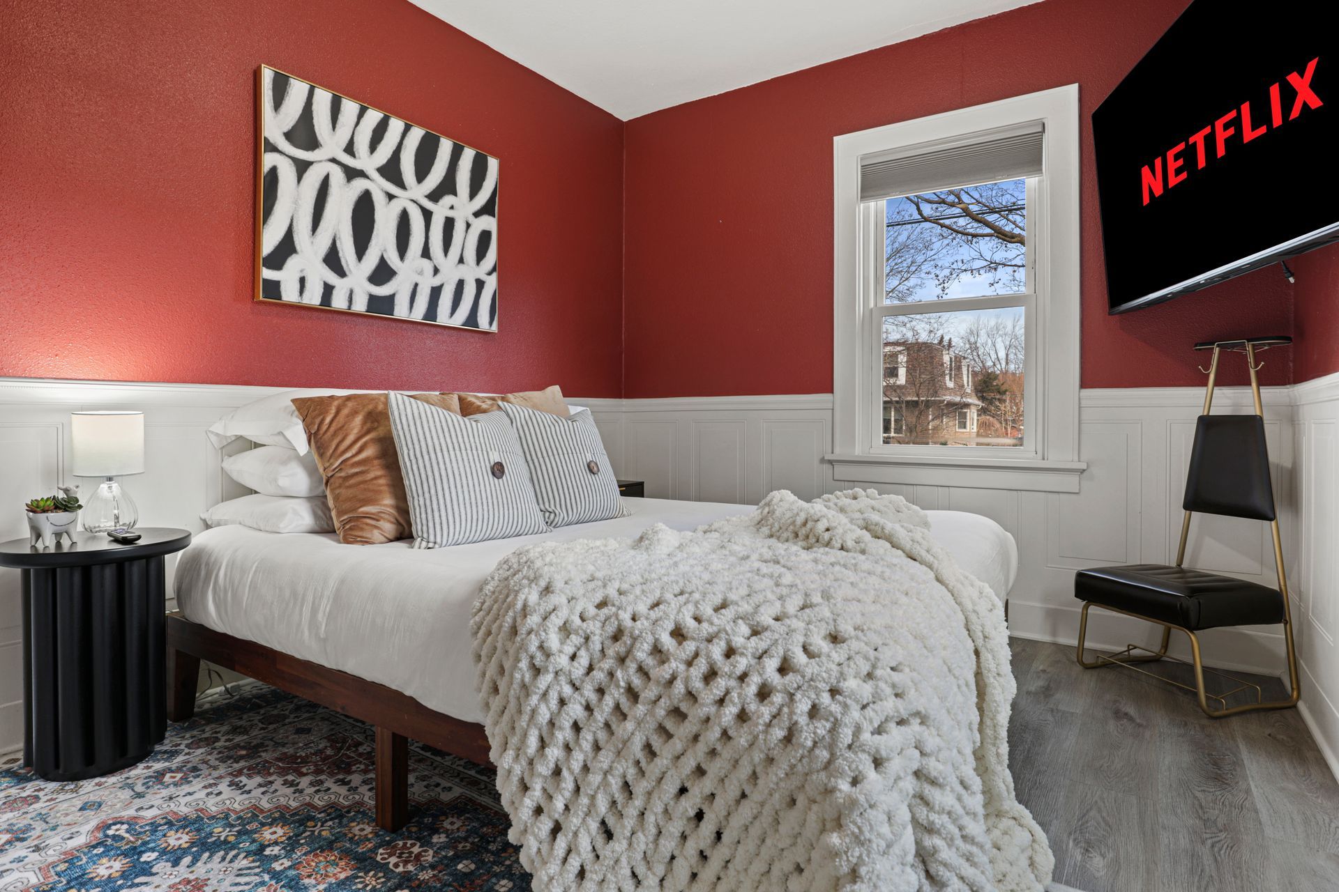 Airbnb property manager performing a quality check on a vacation rental, ensuring all amenities are in place.