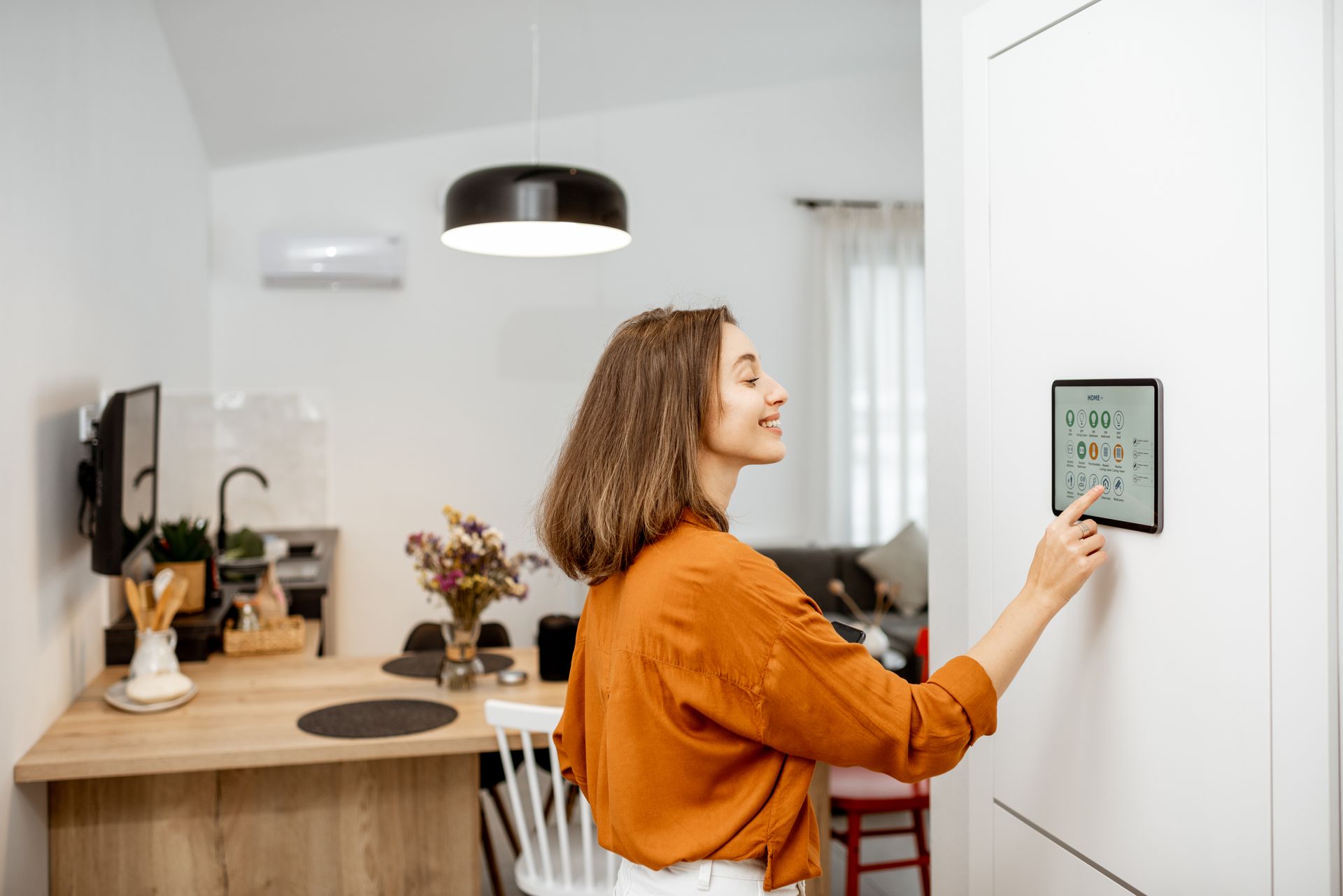 woman in smart home