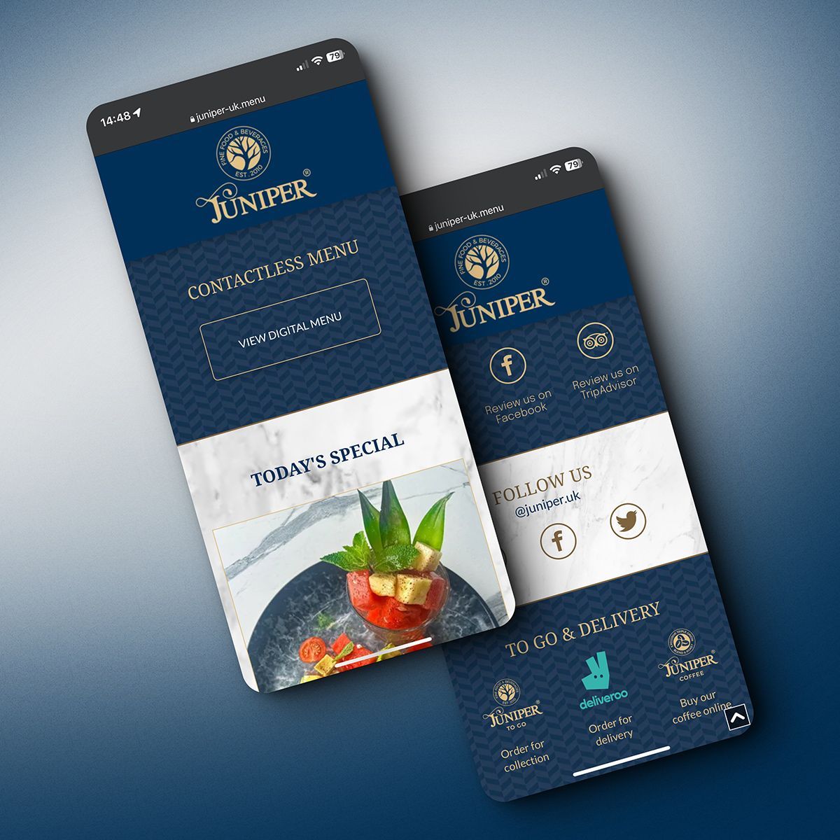 F&B mobile website design & development