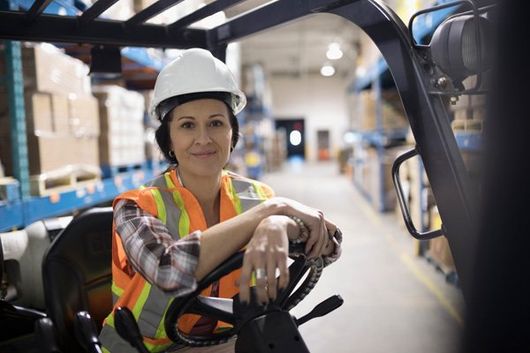 female worker in warehouse