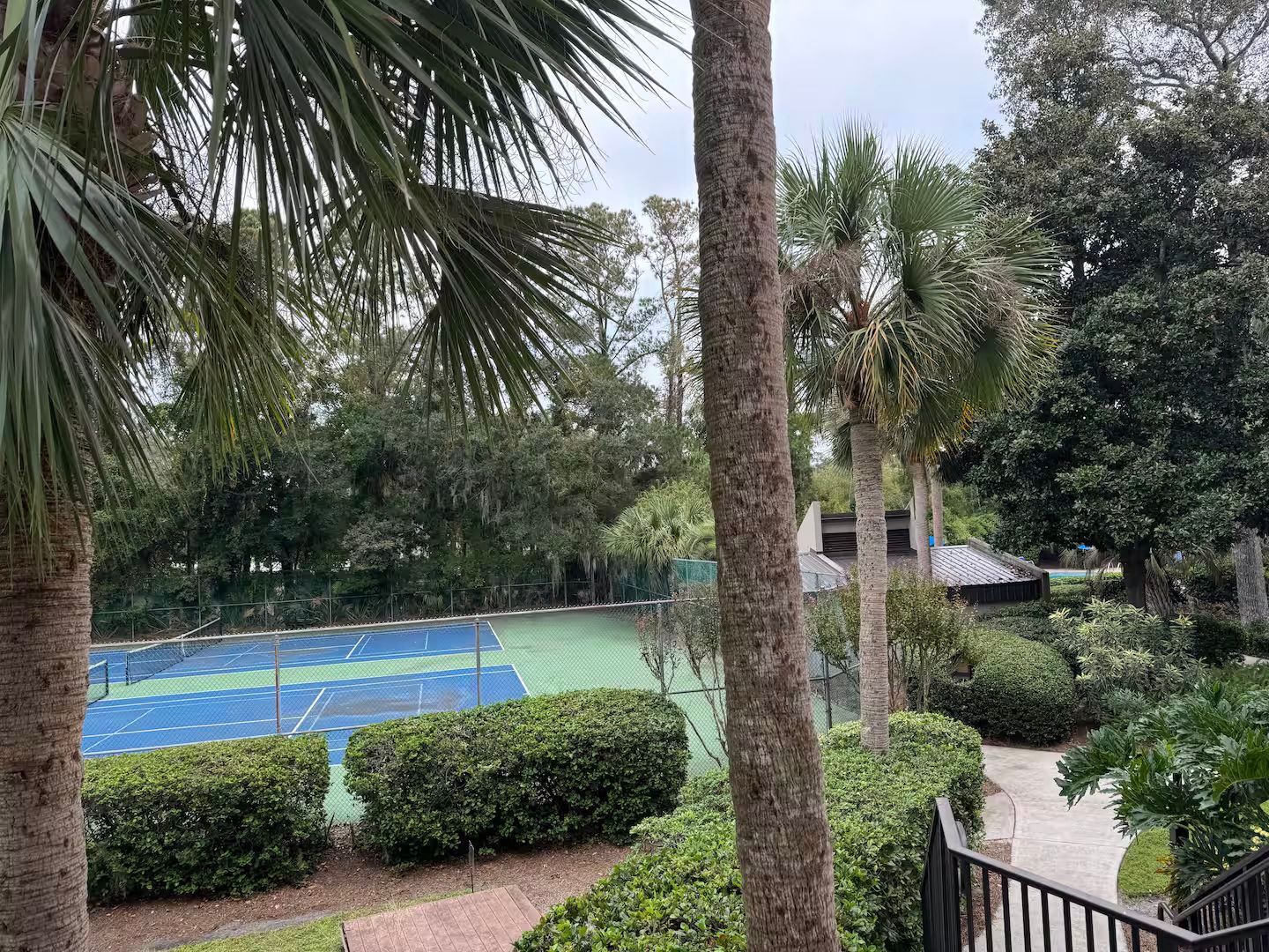 The villa complex provides nice shade and beautiful landscaping on Hilton Head Island.