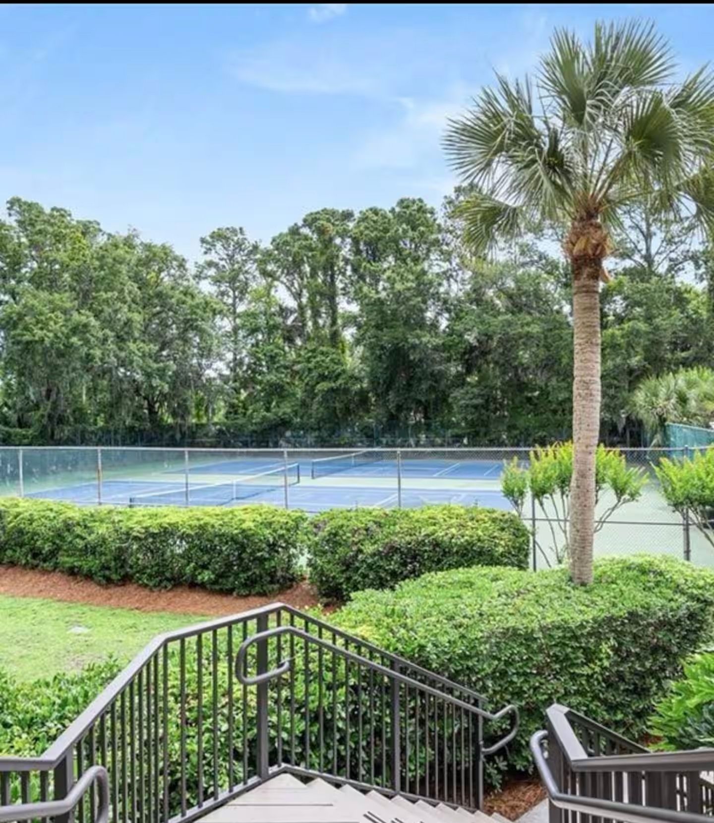 Your free access to tennis and pickleball courts are only steps away.