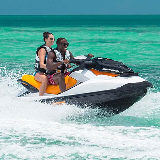 Rent a jet ski or snorkel in the pristine waters of Hilton Head Island.