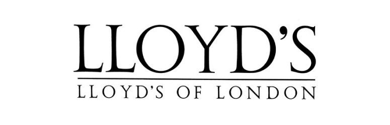 A black and white logo for lloyd 's lloyd 's of london