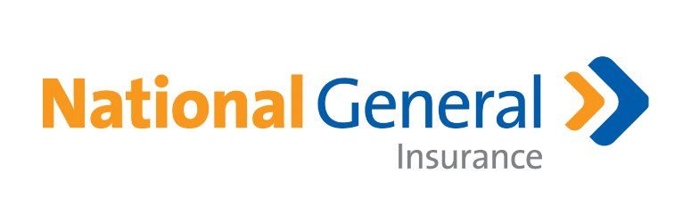 The national general insurance logo is orange and blue.