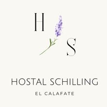 Un logotipo en blanco y negro para B&B Schilling Hostal Patagonia