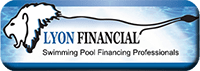 The logo for lyon financial swimming pool financing professionals