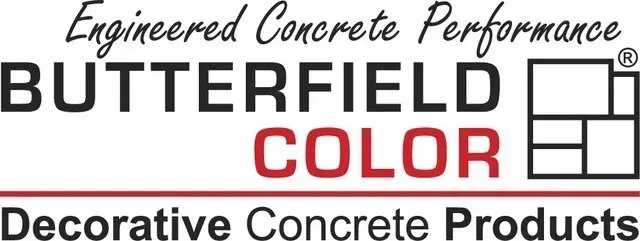 A logo for butterfield color decorative concrete products