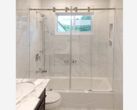 sliding french glass shower doors