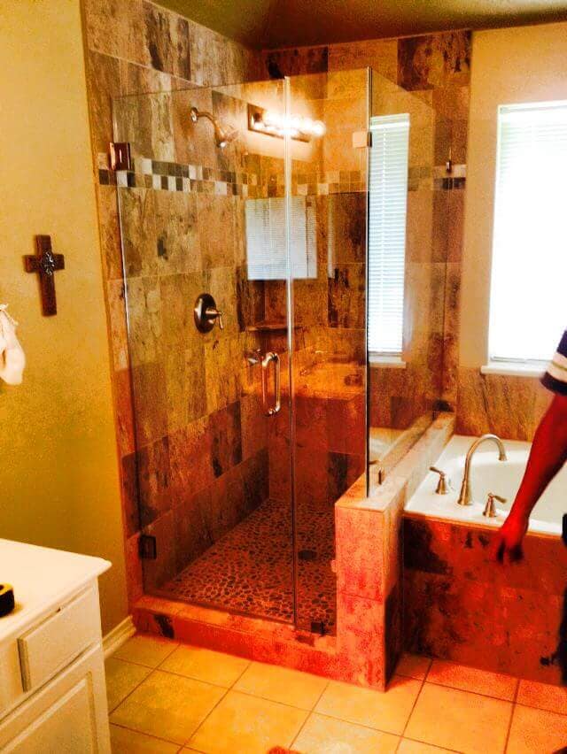 Modern Glass Partition for Shower —  Residential Glass in Houston, TX