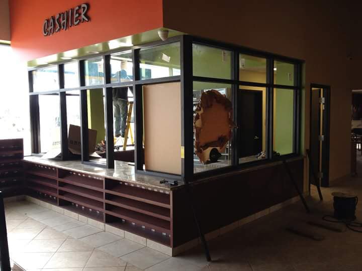 Cashier Glass Partition— Commercial Glass in Houston, TX