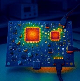 Thermal Image of Hot ICs on a PCB