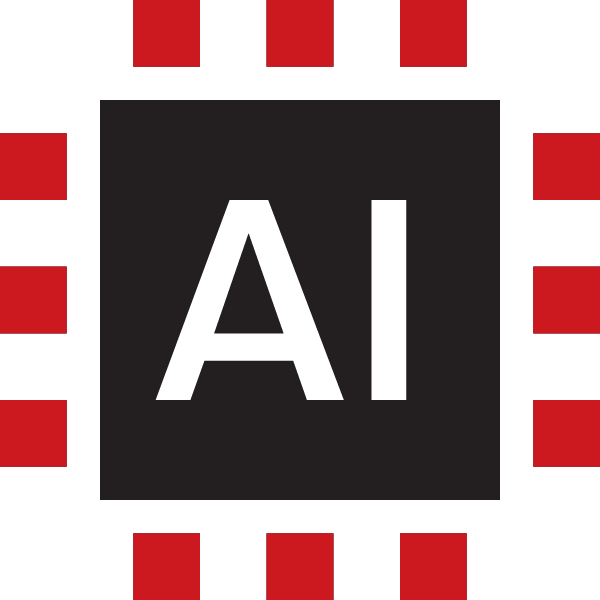 A black graph with a red arrow pointing up.