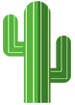 Green cactus with side arms.