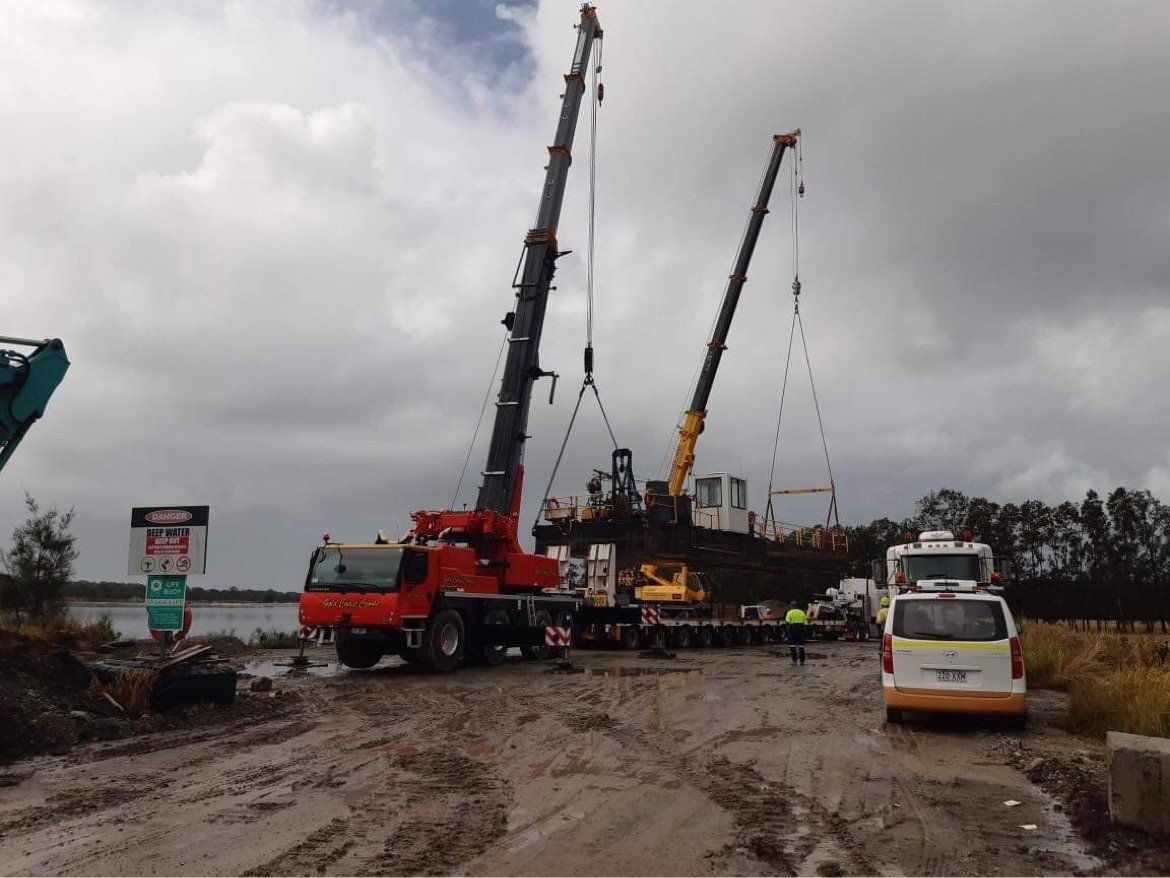 Two Cranes — Eagle Farm, QLD — Russell Transport Pty Ltd