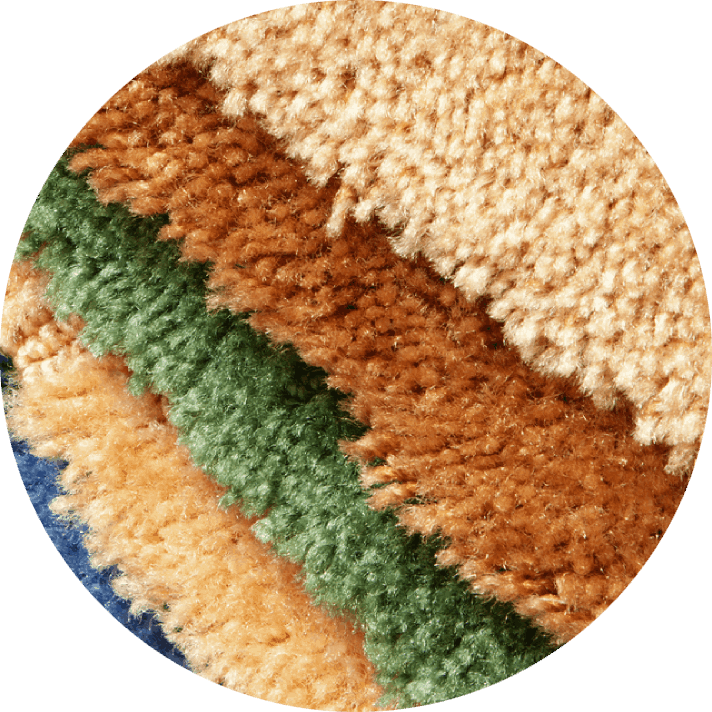 close up of olefin carpet