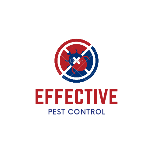 Logo: Red and blue circle with a crossed-out bug icon. Text reads