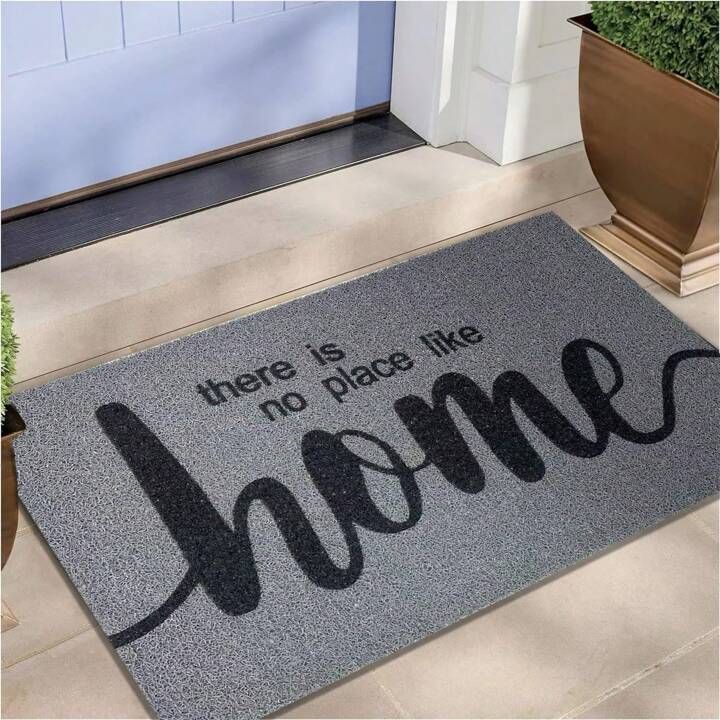 Felpudo marrón con la frase 