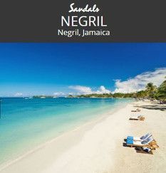 There are many chairs on the beach in negril jamaica.