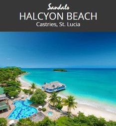 An aerial view of sandals halcyon beach castries , st. lucia.