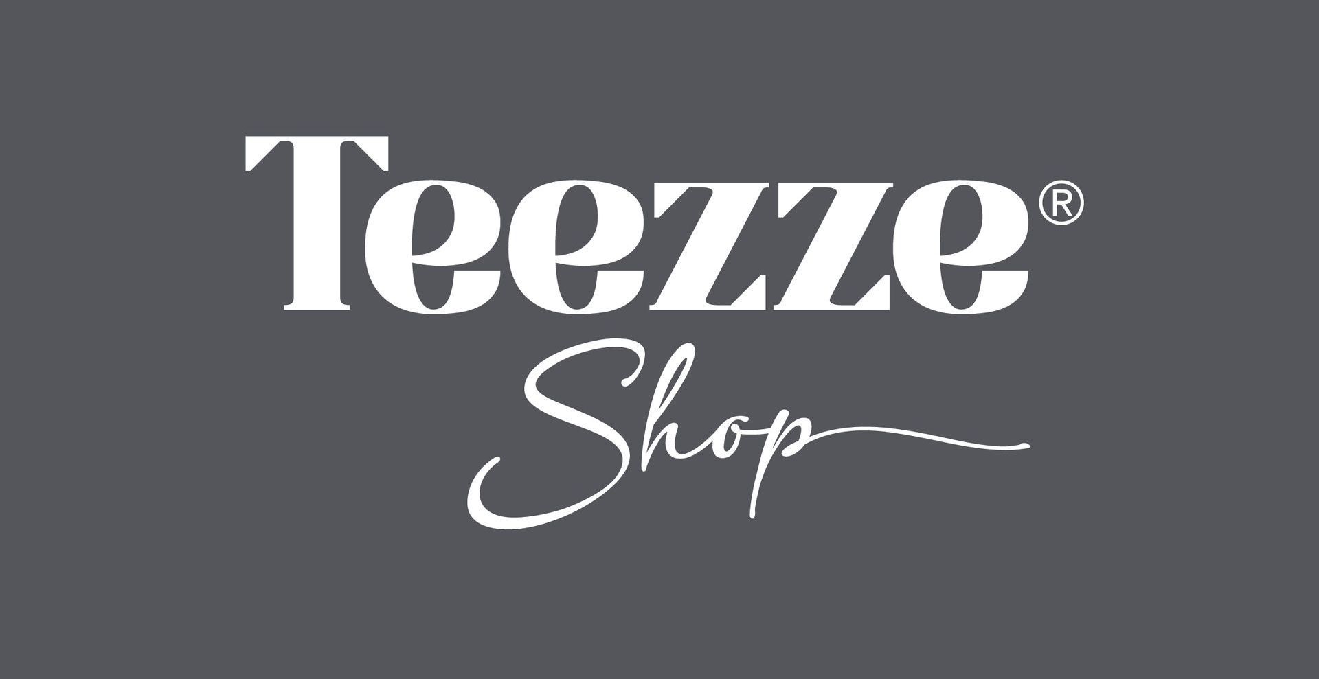 Das Logo der Teezzie Hair Trading Company befindet sich auf einem weißen Hintergrund.