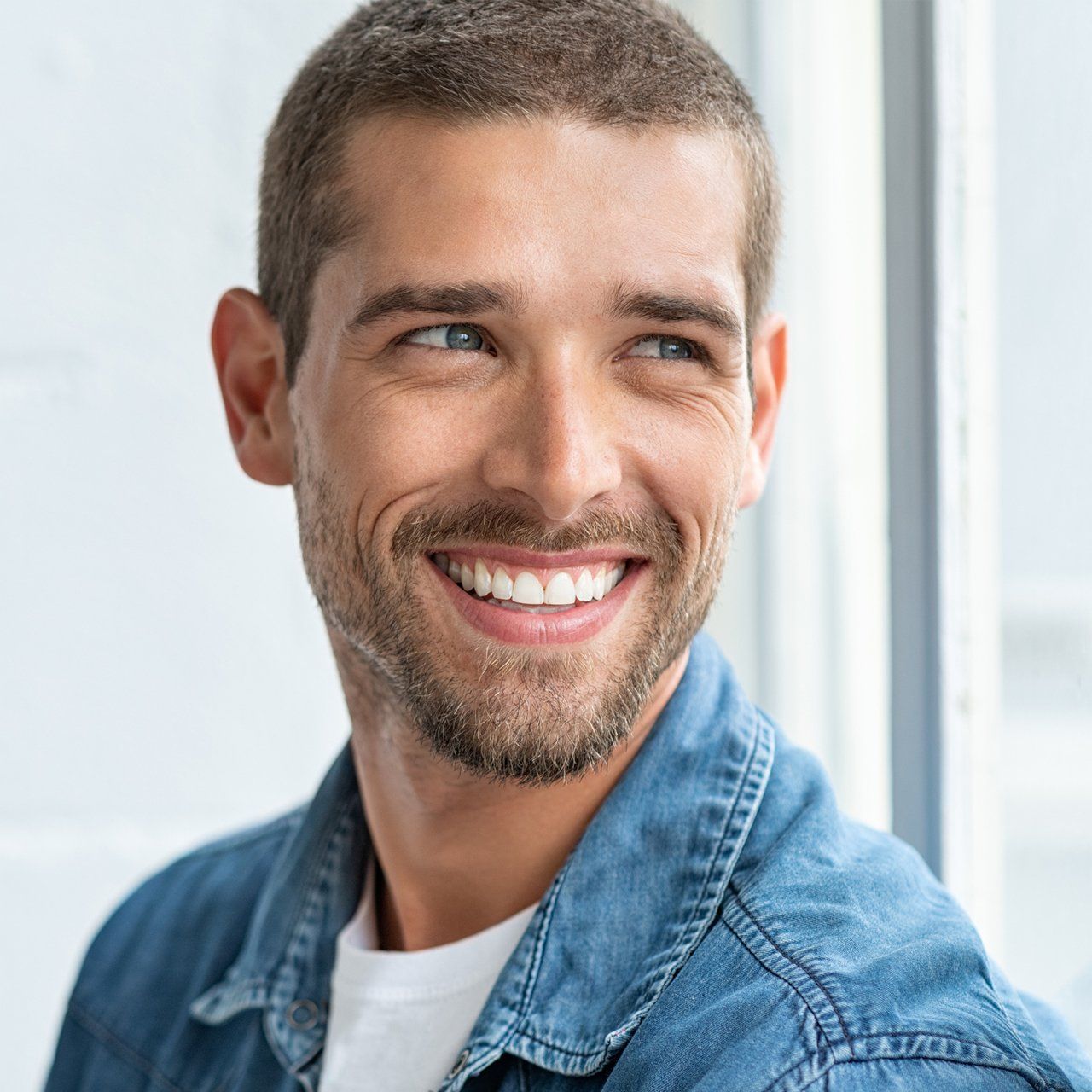 Joyful Man With White Healthy Teeth — Frankfort, IL — Brookside Dental Care