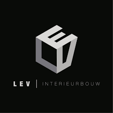 Het is een logo voor een bedrijf genaamd lev interieurbouw.