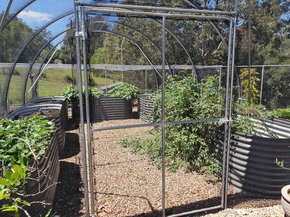 A Greenhouse Filled With Lots of Plants and a Gate — Foley's Tanks in Maleny, QLD