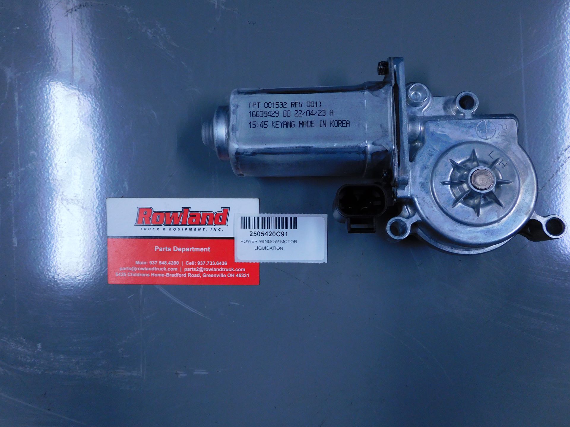 International Power Window Motor 2505420C91