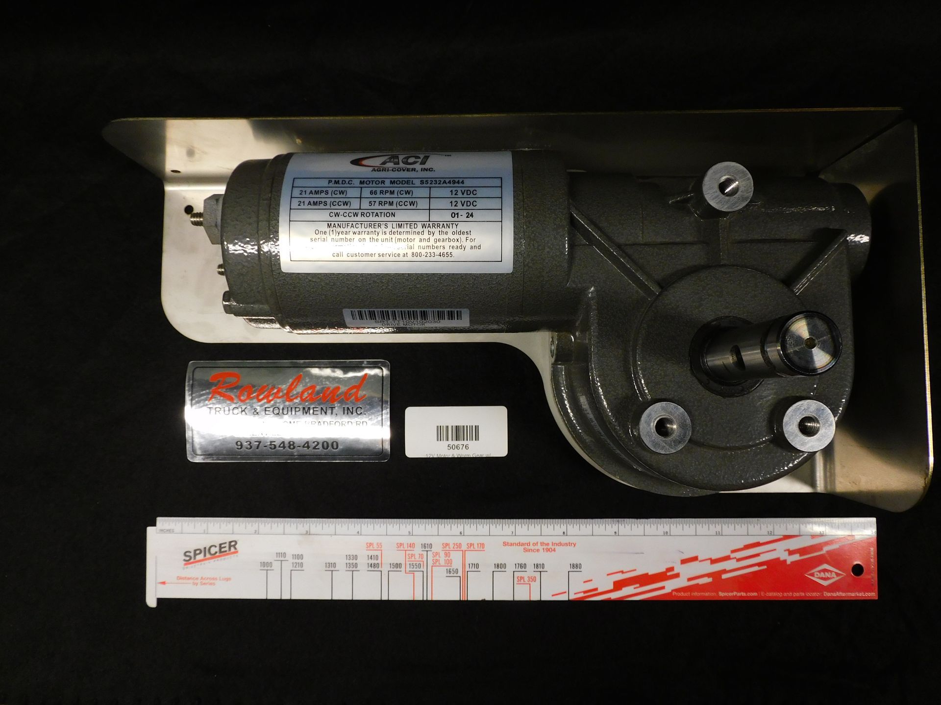 12V Motor & Worm Gear W/ Cover (SRT-2)