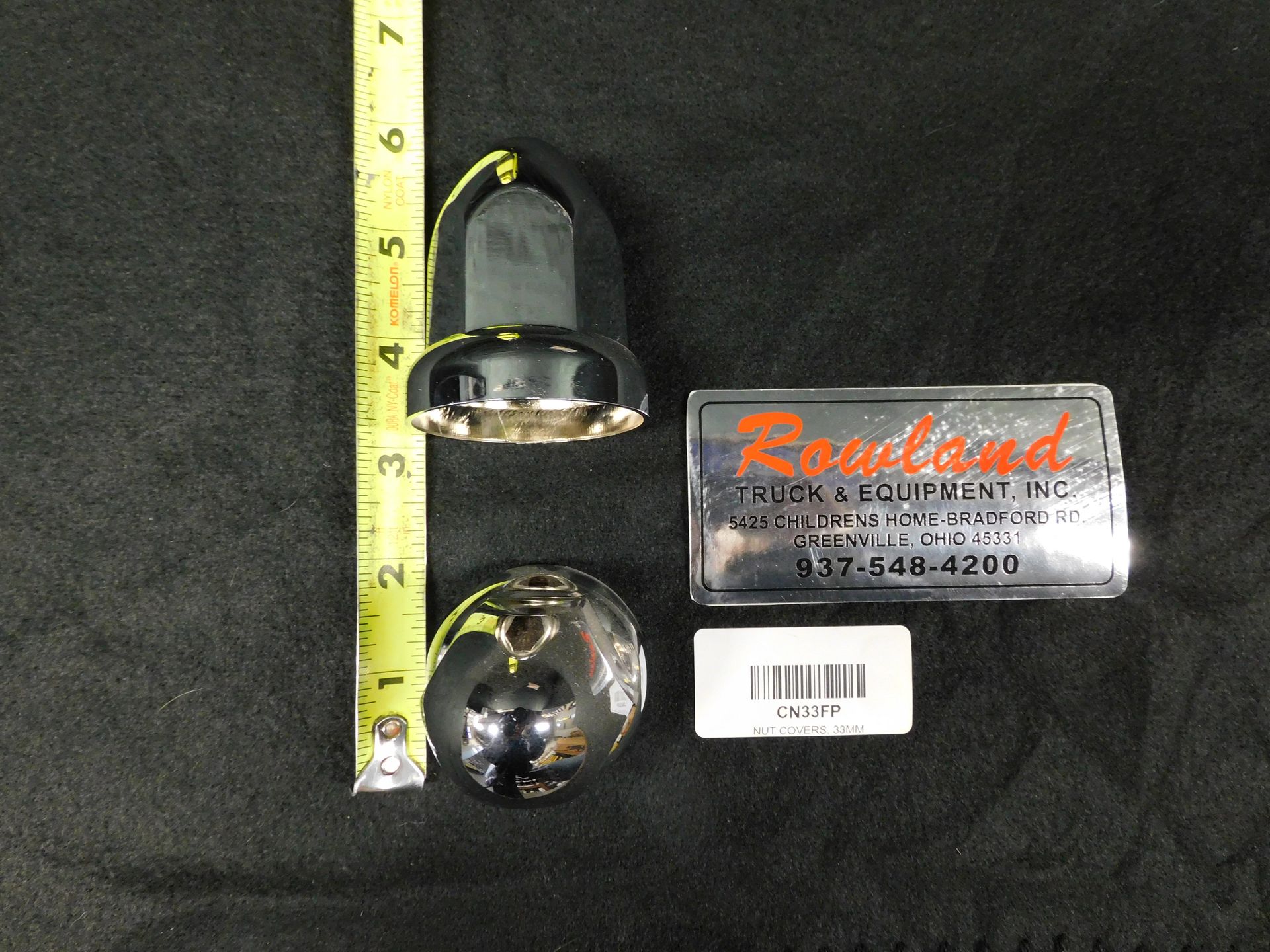 33MM Chrome Nut Covers CN33FP