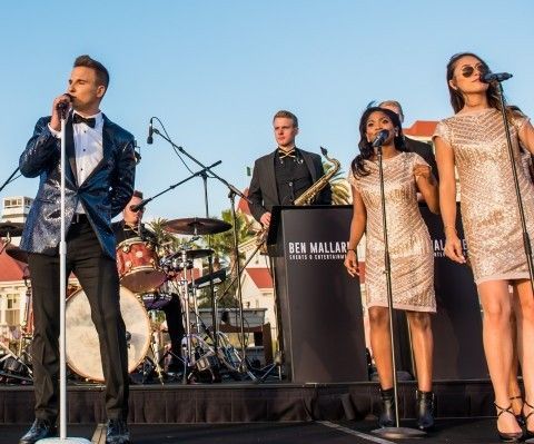 Ben Mallard band performing at a gala