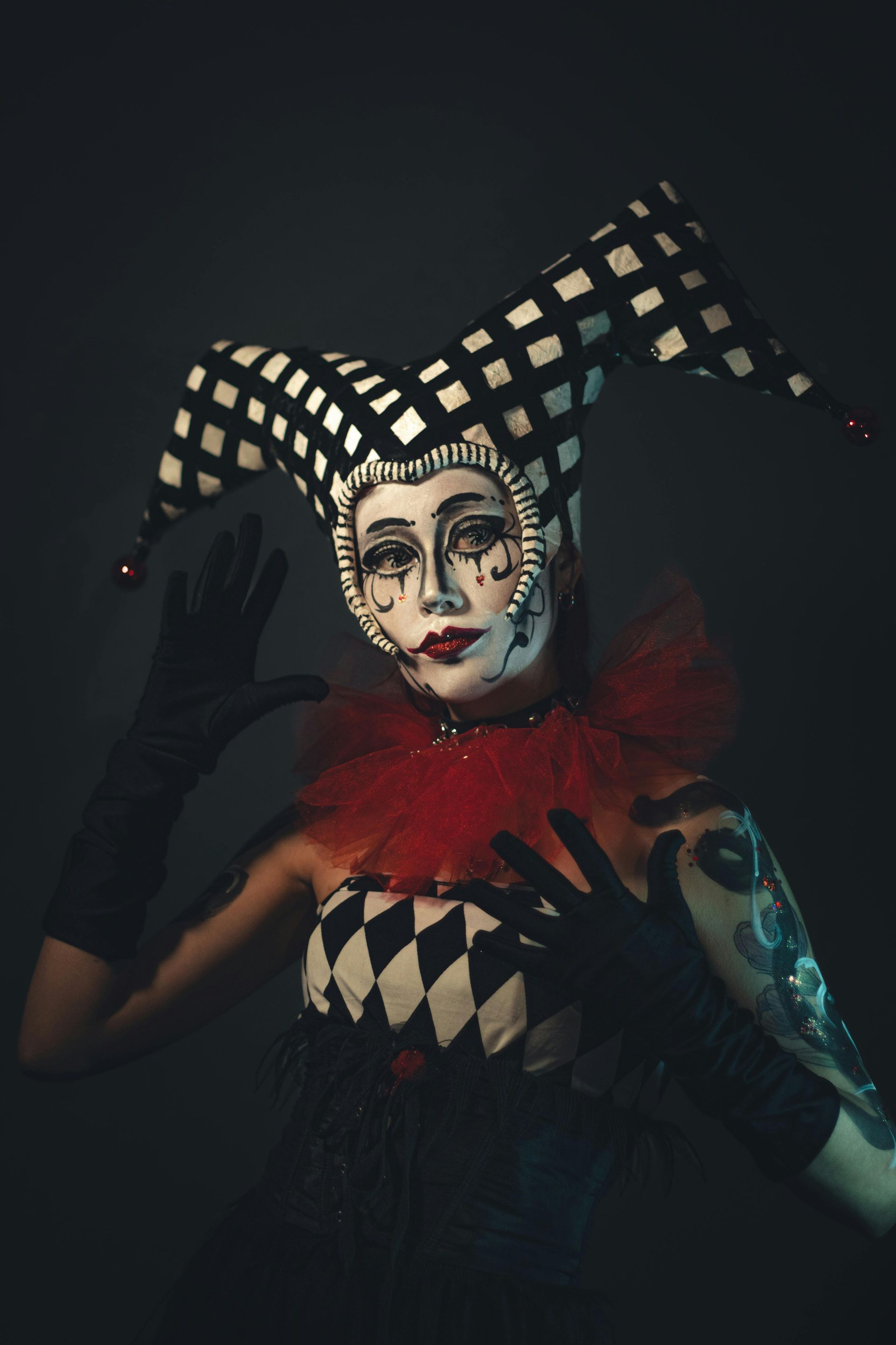 A sexy clown at a circus event