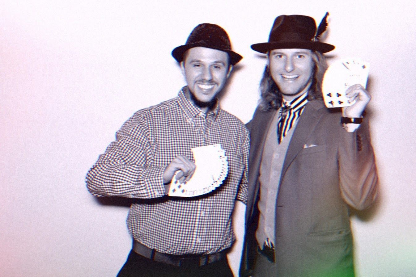 Magic Castle Magicians performing at a holiday party