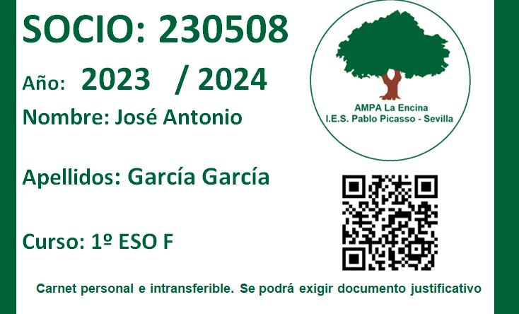 Carnet de socio  Carnet de socio