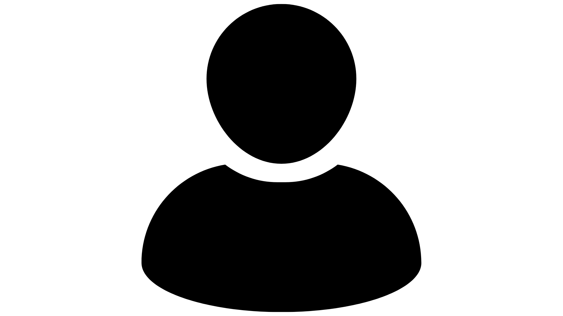 A silhouette of a person without a face on a white background.