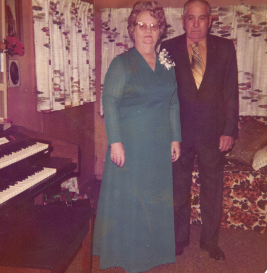 old photo of senior couple