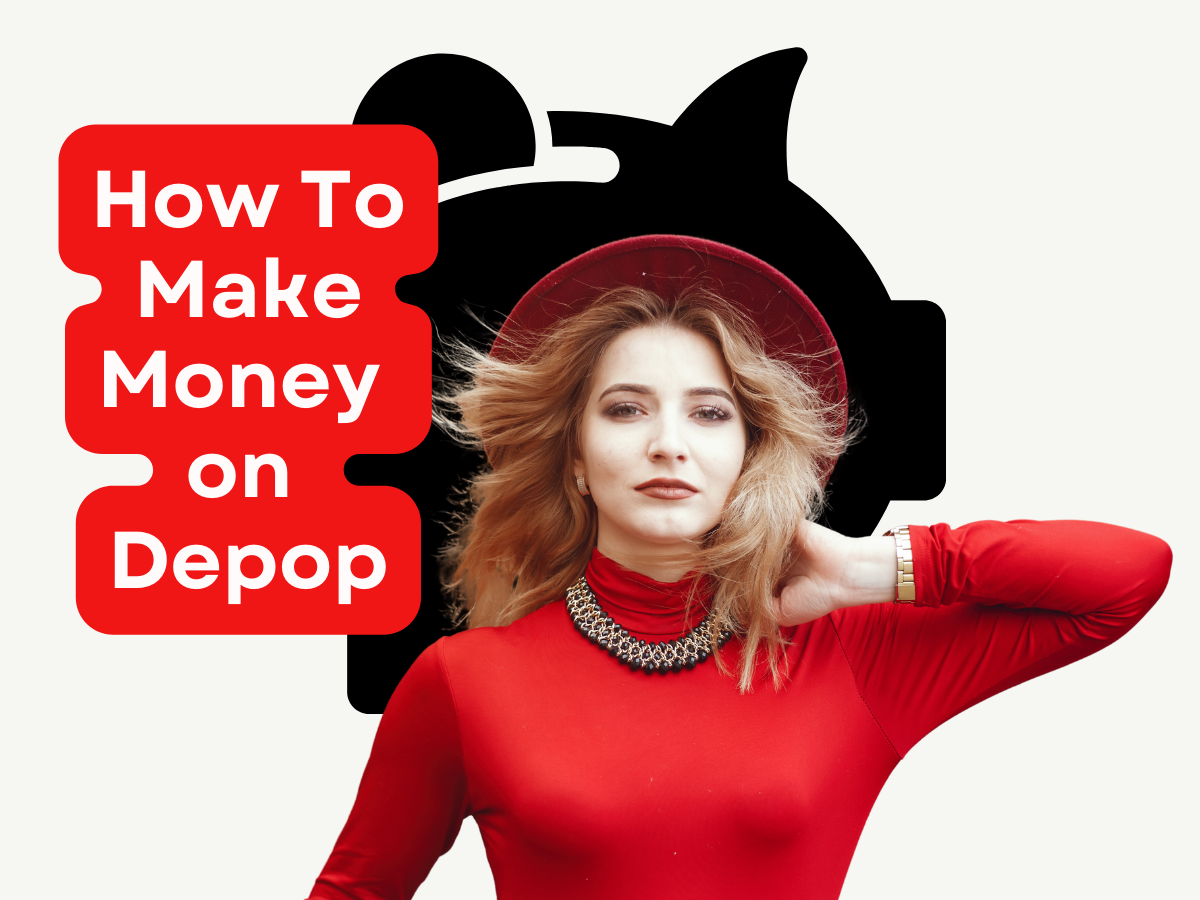 A person in a red top and hat poses against a piggy bank silhouette with red text reading: 