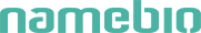 The teal, stylized text 