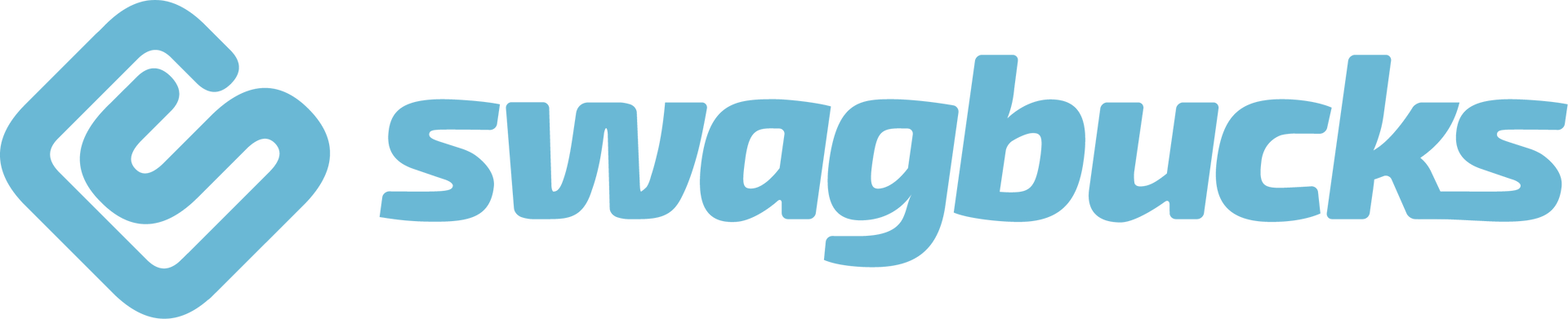 Swagbucks logo: a light blue stylized letter S icon followed by the word 