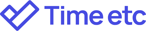 The Time etc logo, consisting of a blue checkmark icon next to the word 