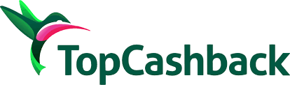 TopCashback logo featuring a stylized green hummingbird icon next to the company name in dark green text.