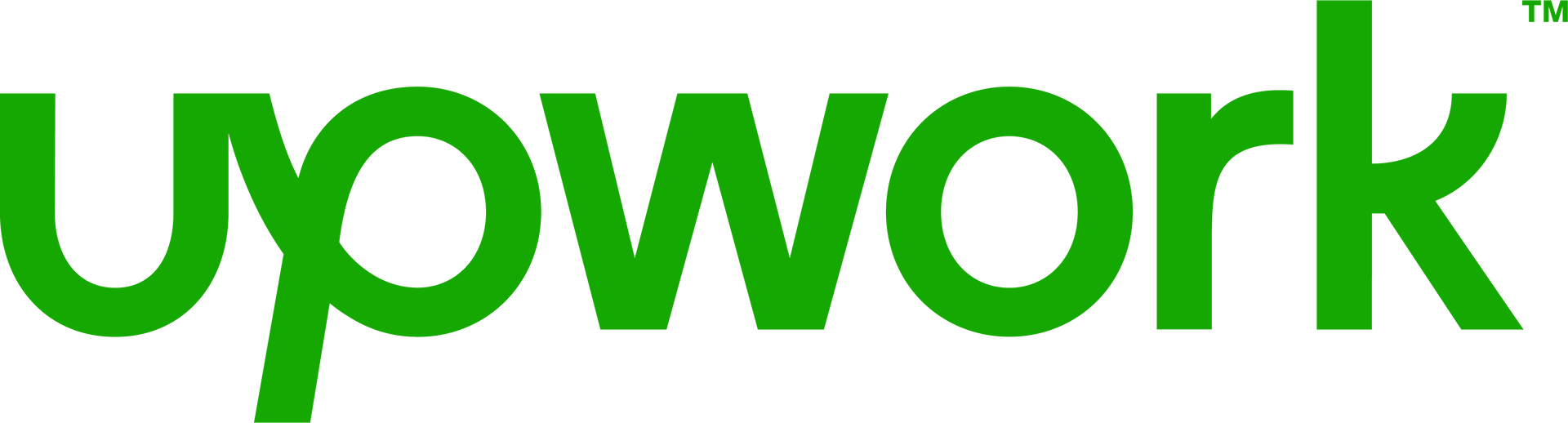 The green Upwork brand logo consisting of the lowercase word 