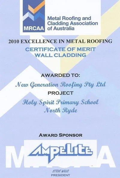 Wall cladding certificate