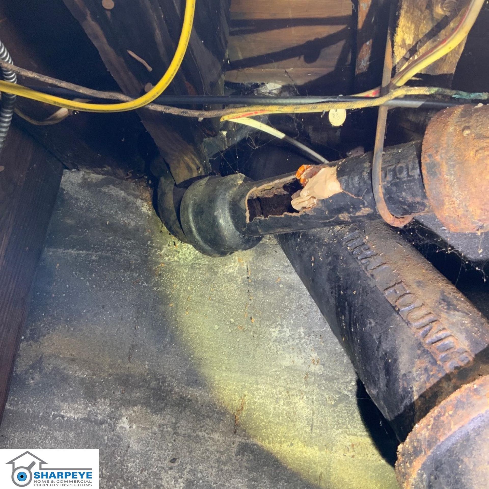 Broken Pipe In A Room — Cumberland, RI — Sharpeye Home & Commercial Property Inspections