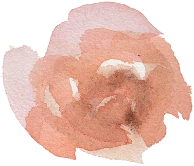 A close up of a watercolor painting of a flower on a white background.