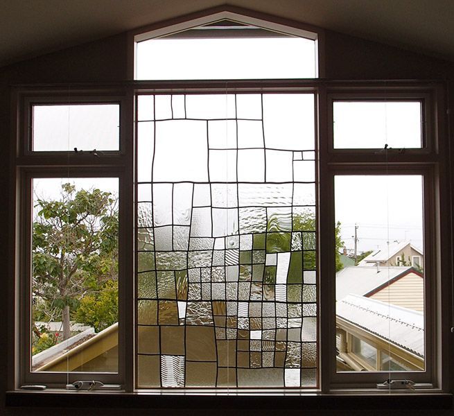 Abstract Square Style Stained Glass — Melbourne, VIC — Arcadia Leadlight & Stained Glass